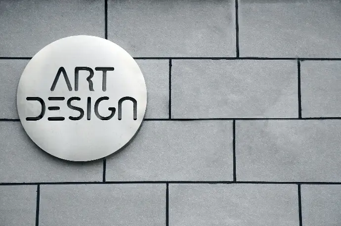 Art Design signage on wall